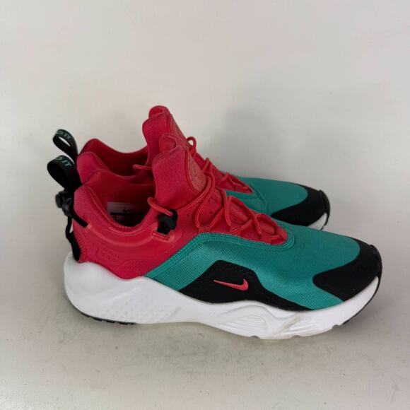 Nike Air Huarache City Move Jade Ember Athletic Shoes Women 7 Multicolor Sneaker - Picture 2 of 10